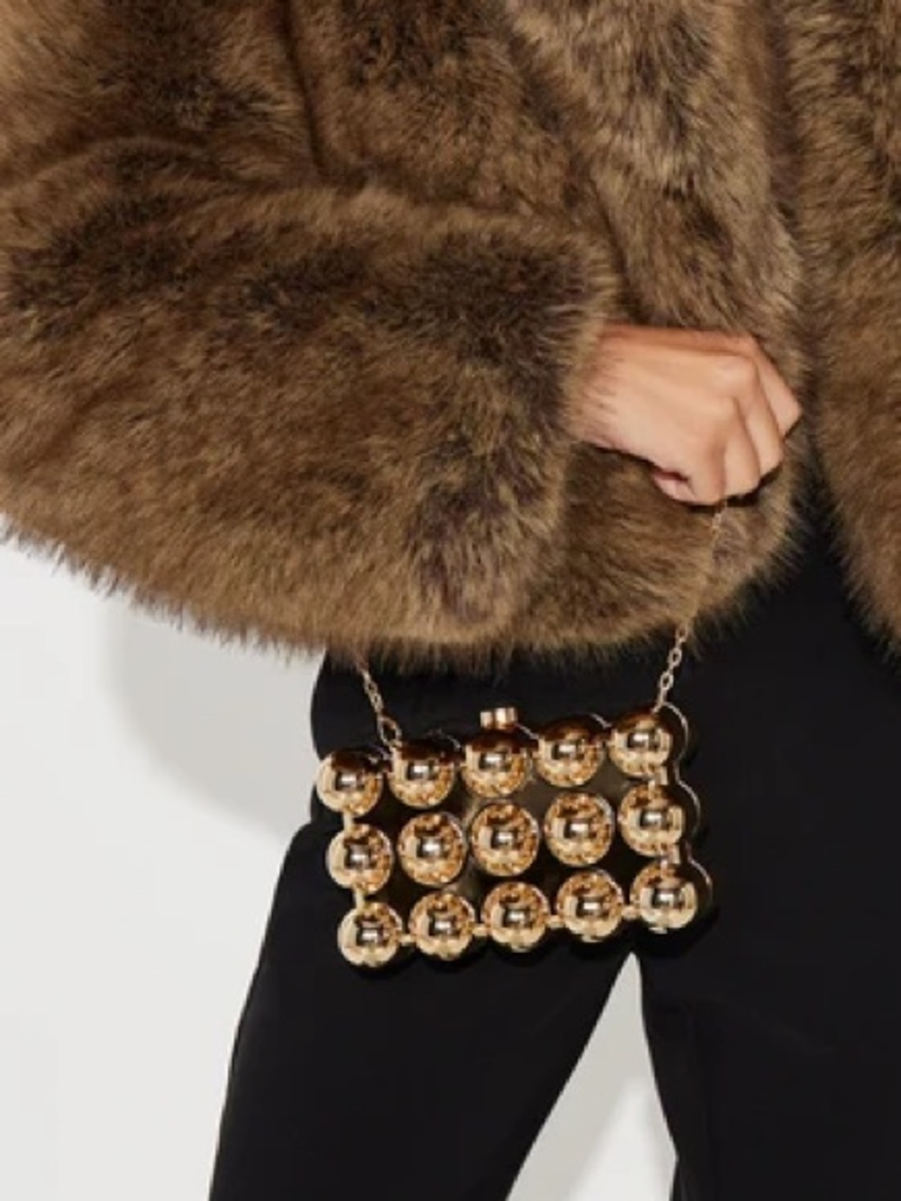 Gold Bubble clutch bag - Picture 2 of 6